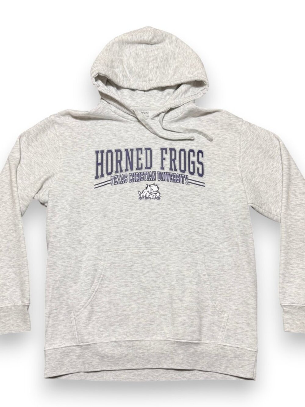 TCU Horned Frogs Hanes Men's Ash Grey Hoodie Size Large
